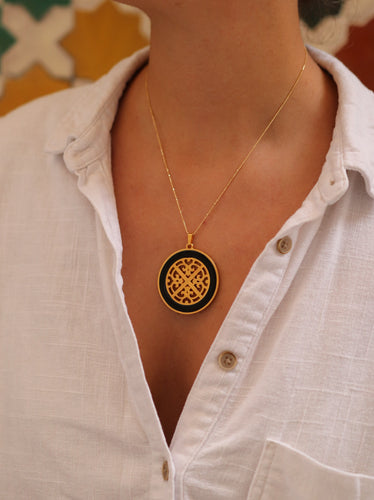 COLLAR SULAYMAN - PLATA BAÑO ORO 24K