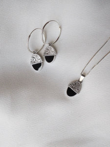 Pack: Collar + Pendientes aros 18mm BELLOTERA - Plata 925