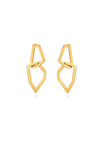 PENDIENTES VEJER - ACERO DORADO INOXIDABLE BAÑO ORO