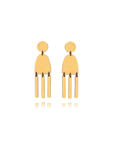 PENDIENTES TARIFA - ACERO DORADO INOXIDABLE BAÑO ORO