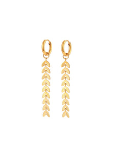 Pendientes Sanlúcar- Acero dorado 316L baño oro 18K