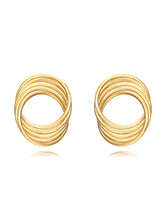 Cargar imagen en el visor de la galería, Pendientes Gina - acero dorado baño oro 18k