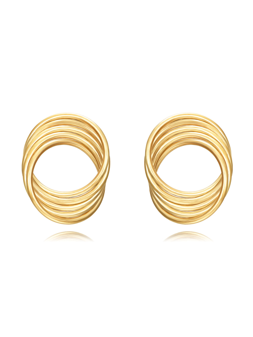 Pendientes Gina - acero dorado baño oro 18k