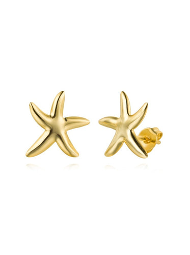 Pendiente estrella de mar - Plata 925 baño oro 18k - par 22€ unidad 11,50€