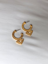 Cargar imagen en el visor de la galería, Pendientes aros CASABLANCA - Plata 925 baño oro 18K