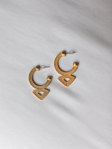 Pendientes aros CASABLANCA - Plata 925 baño oro 18K