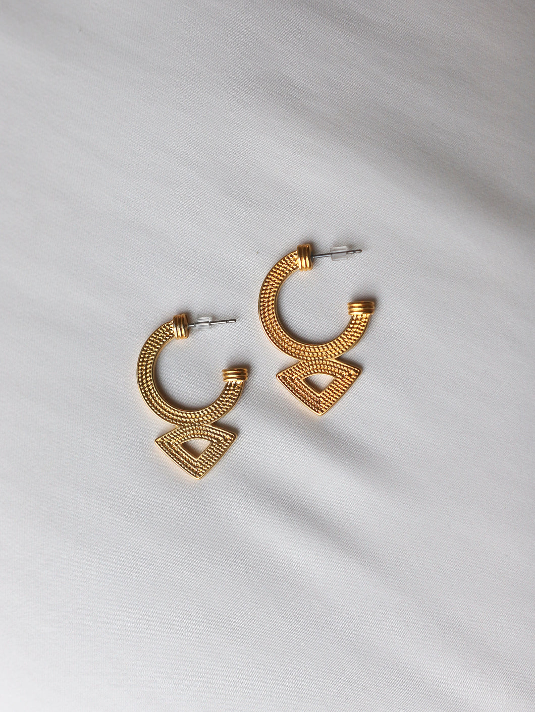 Pendientes aros CASABLANCA - Plata 925 baño oro 18K