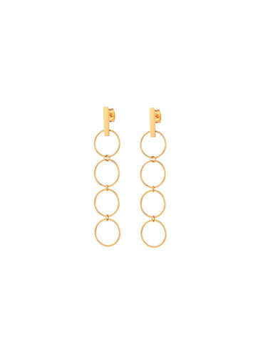 Pendientes EL PUERTO • acero dorado baño oro 18K