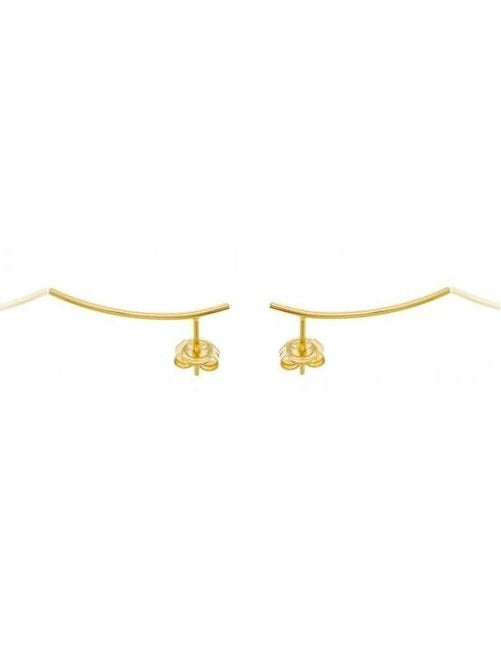 Pendientes barra - Plata 925 baño oro 24k