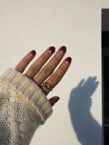 Anillo Miranda - acero dorado baño oro 24K