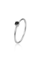 Cargar imagen en el visor de la galería, Anillo circonita negra · Plata 925 · Talla 10 y 12