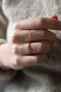 Anillo trenzado · Plata 925 baño oro 18K · Talla 10, 12, 14 y 16