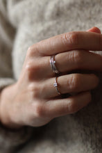 Cargar imagen en el visor de la galería, Anillo circonita 2,5mm - Plata 925 baño oro 18k - Talla 12