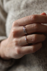 Anillo circonita 2,5mm - Plata 925 baño oro 18k - Talla 12