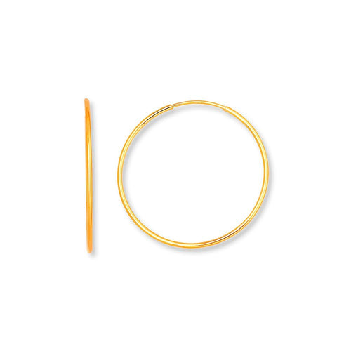 Pendientes aro 18mm - Plata 925 baño oro 18K - par 14€ unidad 7,50€