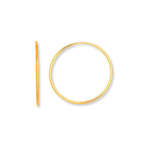 Pendientes aro 18mm - Plata 925 baño oro 18K - par 14€ unidad 7,50€