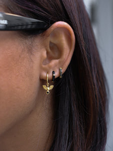 Pendientes aro  11mm- Águila circonita negra - Plata 925 - par 25€ unidad 13€