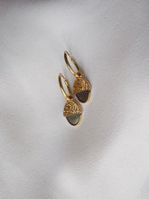 Cargar imagen en el visor de la galería, PACK: Collar + Pendientes aros 14mm bellotera - Plata baño oro 18k