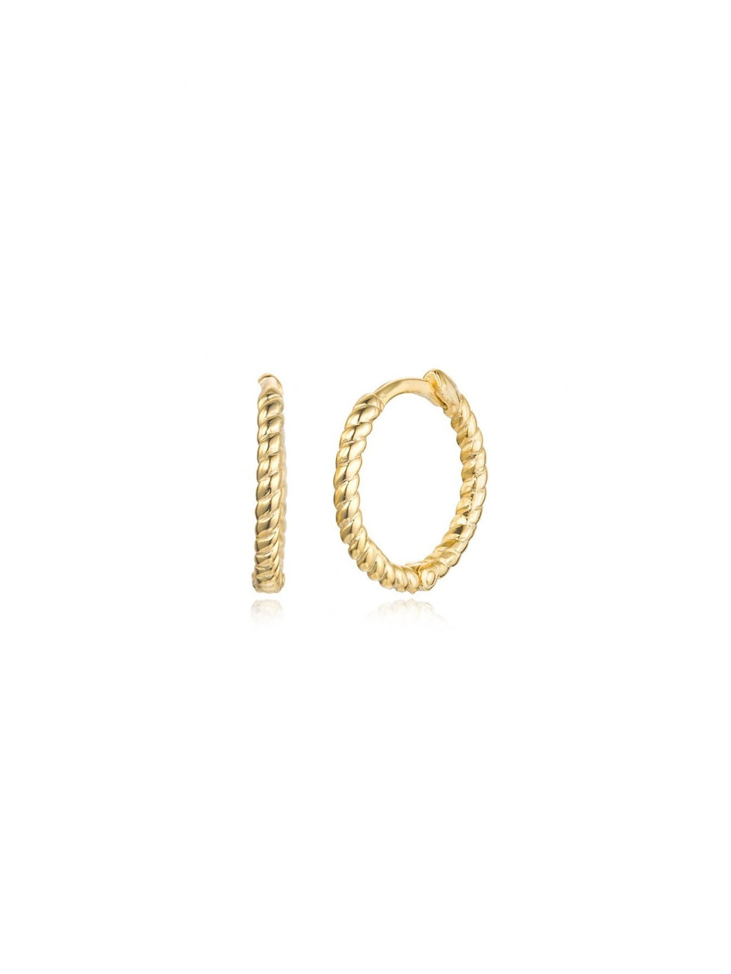 Pendientes aro mar 10 mm - Plata 925 baño oro 18K - par 22€ unidad 11,50€