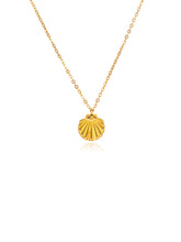 Cargar imagen en el visor de la galería, Collar CONCHA • acero dorado baño oro 18K