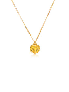 Collar CONCHA • acero dorado baño oro 18K