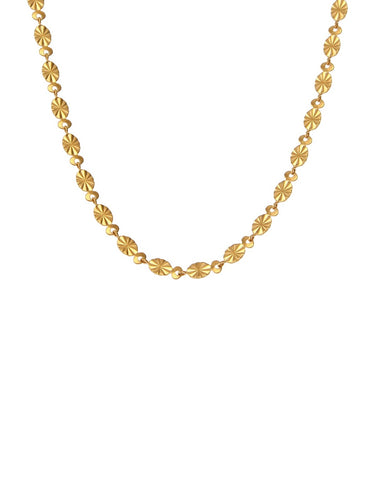 COLLAR ZAHARA - ACERO DORADO BAÑO ORO 18K