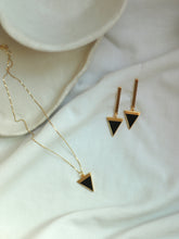 Cargar imagen en el visor de la galería, PACK: COLLAR + PENDIENTES BARRA UNIS - PLATA 925 BAÑO ORO 24K