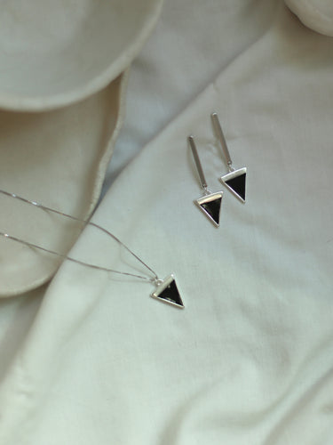 PACK: COLLAR + PENDIENTES BARRA UNIS - PLATA 925