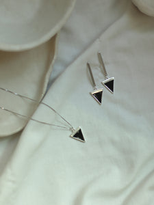 PACK: COLLAR + PENDIENTES BARRA UNIS - PLATA 925