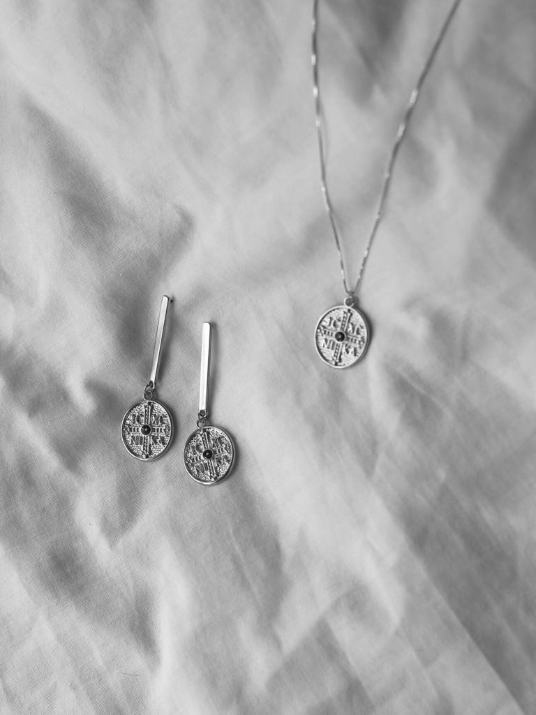 Pack: Collar + pendientes barra DELHI - Plata 925