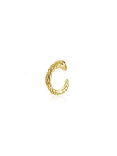 Cargar imagen en el visor de la galería, Pendiente ear cuff serpiente - Plata 925 baño oro 18k