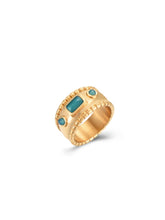 Cargar imagen en el visor de la galería, Anillo Casablanca · Acero dorado 316L baño oro 18k · Talla 10, 12, 14, 16 y 18