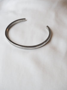 Pulsera esclava rígida - Acero plateado 316L baño plata rodiada