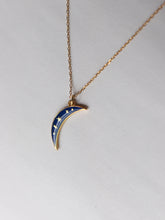 Cargar imagen en el visor de la galería, Collar CHAOUEN (una luna) - Plata 925 baño oro 18K