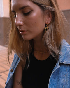 Pendientes aro 14mm JABA - Plata 925 baño oro 18k - par 30€