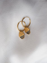 Cargar imagen en el visor de la galería, Pendientes aro 18mm bellotera  - Plata 925 baño oro 18k