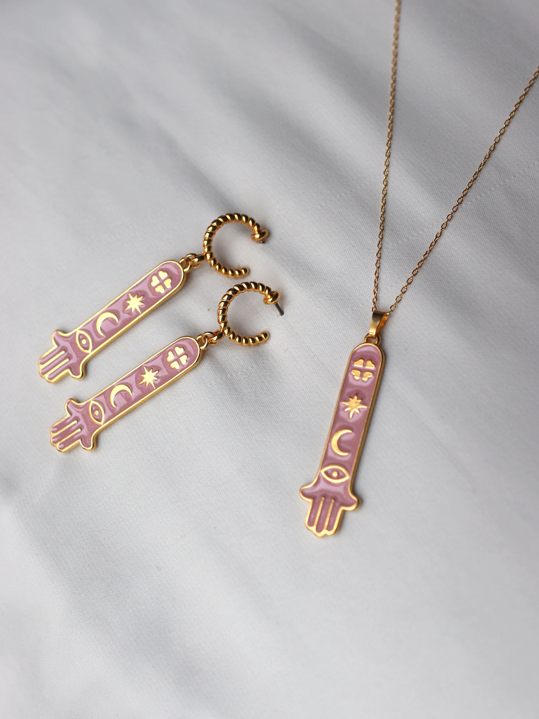 PACK MEQUÍNEZ: pendientes + collar - plata baño oro 24K