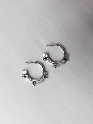 Pendientes aros TETUÁN - Plata vieja