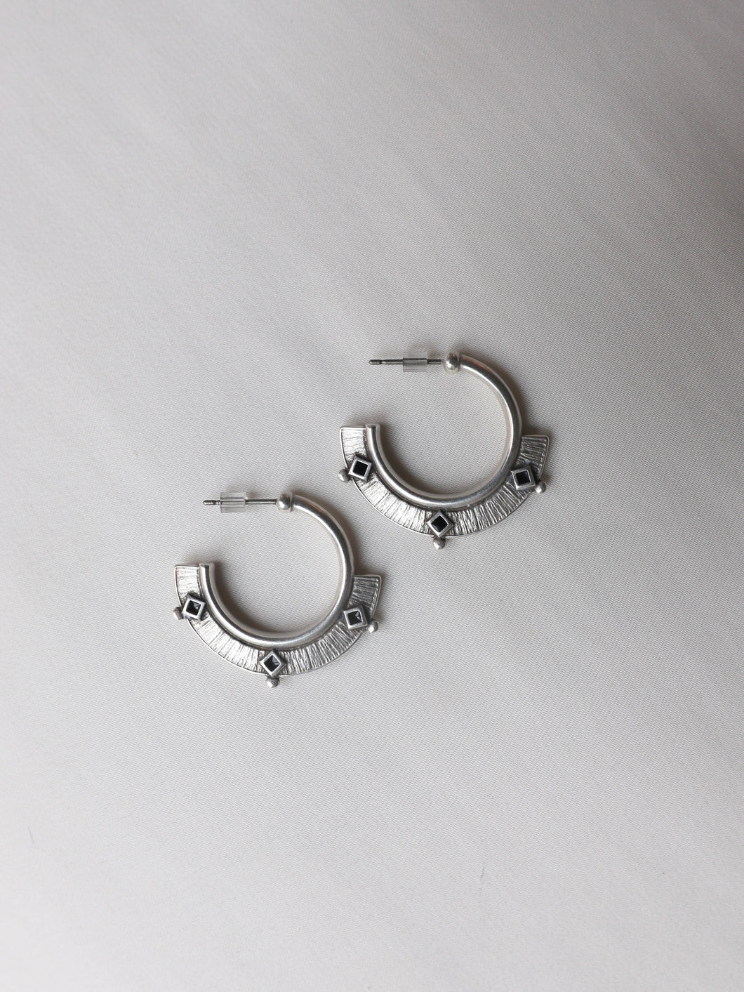 Pendientes aros TETUÁN - Plata vieja