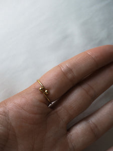 Anillo OJO - acero dorado inoxidable baño oro 18k