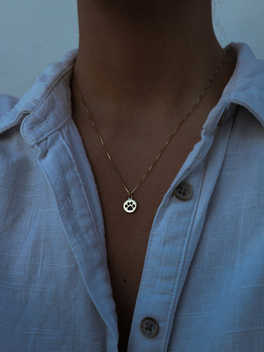 Collar perrera benéfico SOS Perrera Badajoz - Plata 925 baño oro 18K