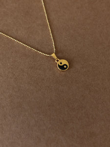 Collar Yin Yang - Plata 925 baño oro 18K