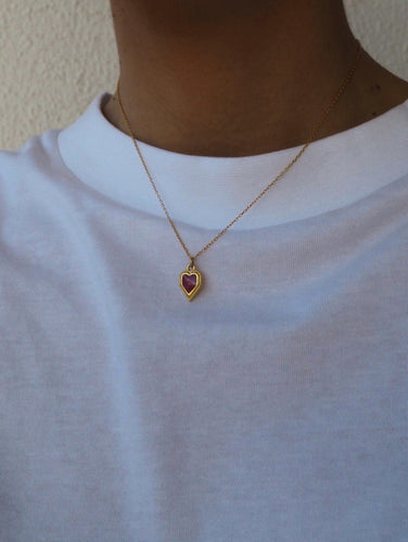 Collar mini CUORE - Plata 925 baño oro 18K