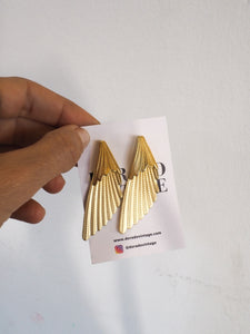 Pendientes Gold Party alas - Baño oro 24K
