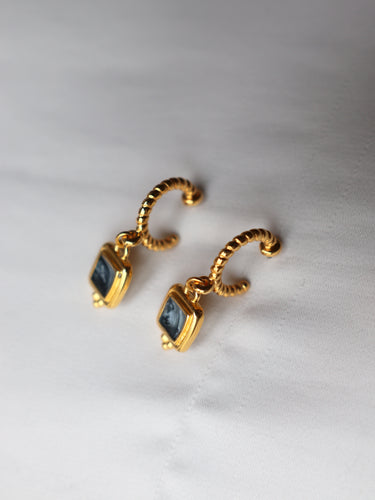 Pendientes AROS KENITRA - plata baño oro 24K
