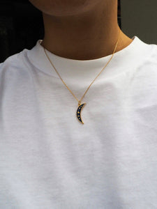 Collar CHAOUEN (una luna) - Plata 925 baño oro 18K