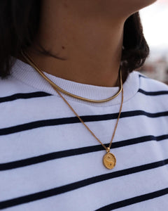 Collar Yin Yang • Acero dorado 316L baño oro 18K