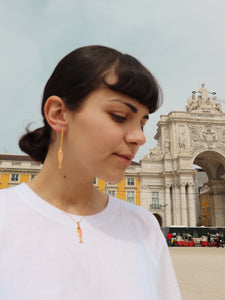 Pendientes barra BAIXA - Plata 925 baño oro 18K - par 30€