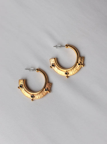 Pendientes aros TETUÁN - Plata 925 baño oro 18K