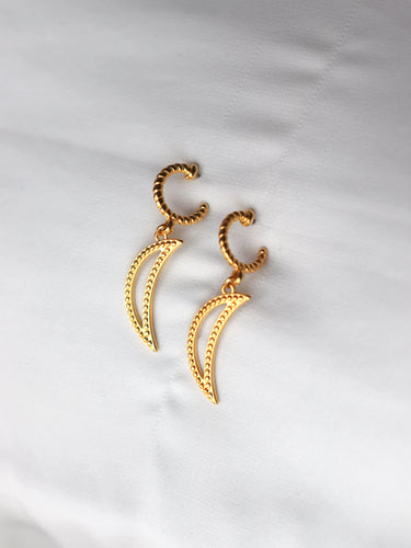 Pendientes aros TÁNGER - Plata 925 baño oro 18K